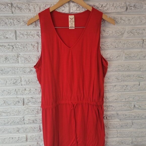 Faded Glory Womens Dress XXL 20 Plus Sleeveless Sheath Red Drawstring RED34E - Picture 4 of 9